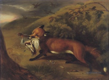 philip vierter lord wharton Ölbilder verkaufen - Der Fuchs mit einem Rebhuhn Philip Reinagle